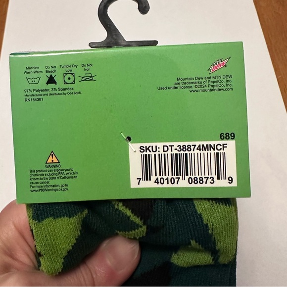 Mtn Dew crew socks mens - Picture 3 of 6